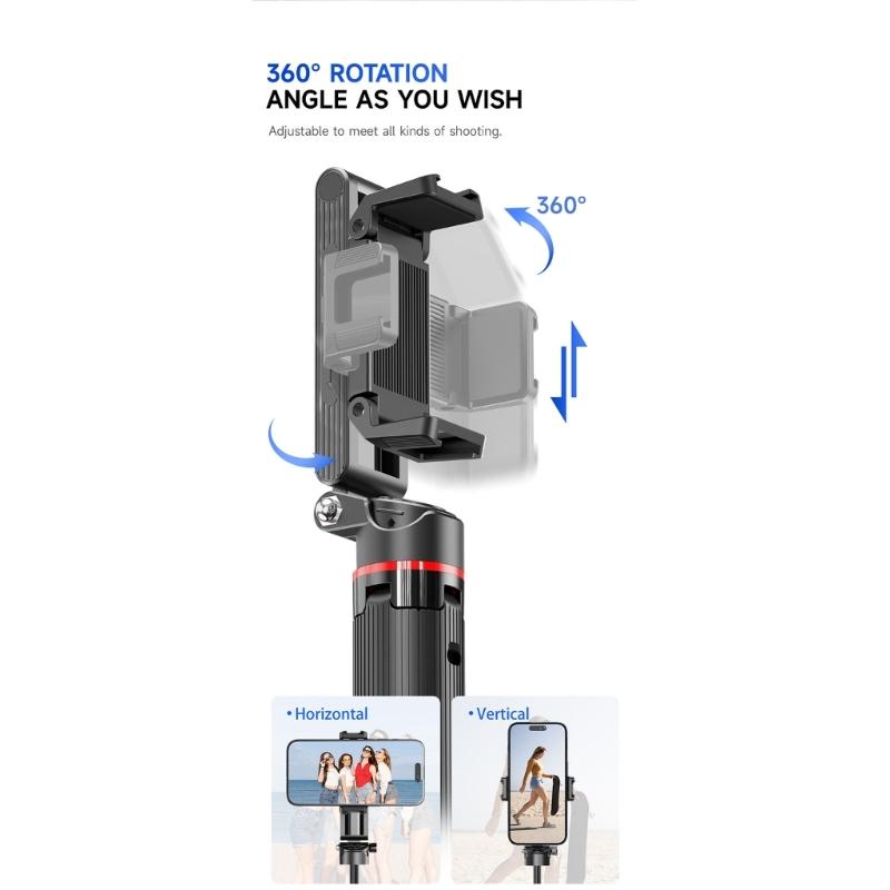 Wireless Remote Operated Selfie Stick Desk Tripod Featuring Quick Open Button and Six Section Extendable Design