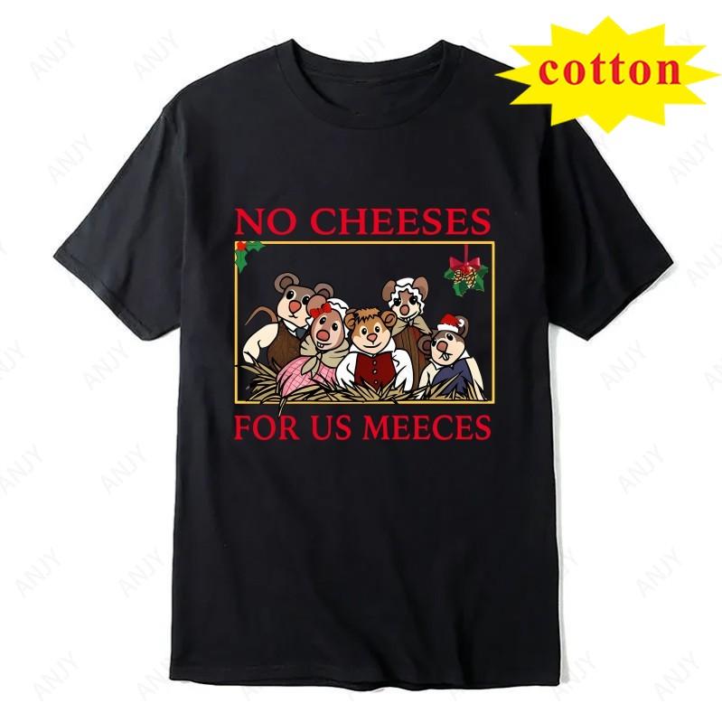 Ragdoll Christmas Carol Meme Printed Tshirt  No Cheeses For Us Meeces Fun Mouse Christmas Short Sleeved Street Top