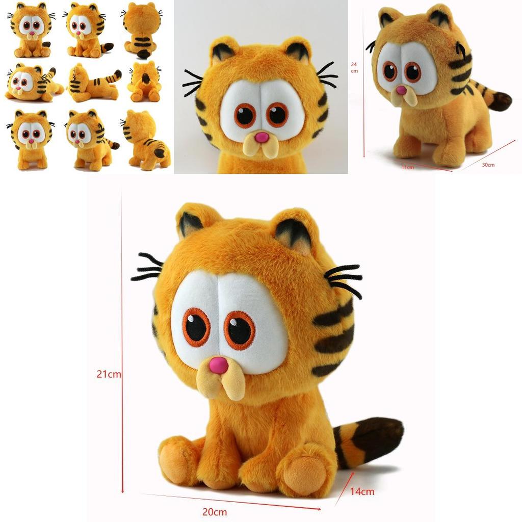 Niedliches Garfield-Plüschtier, ideales Geburtstagsgeschenk für Kinder, Cartoon-Katze, Stofftier, 18-24 cm