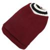 Pet Knitwear V Neck College Style Dog Knitted Autumn and Winter Vest for Cat Dog Rabbits ChinchillaWine Red M
