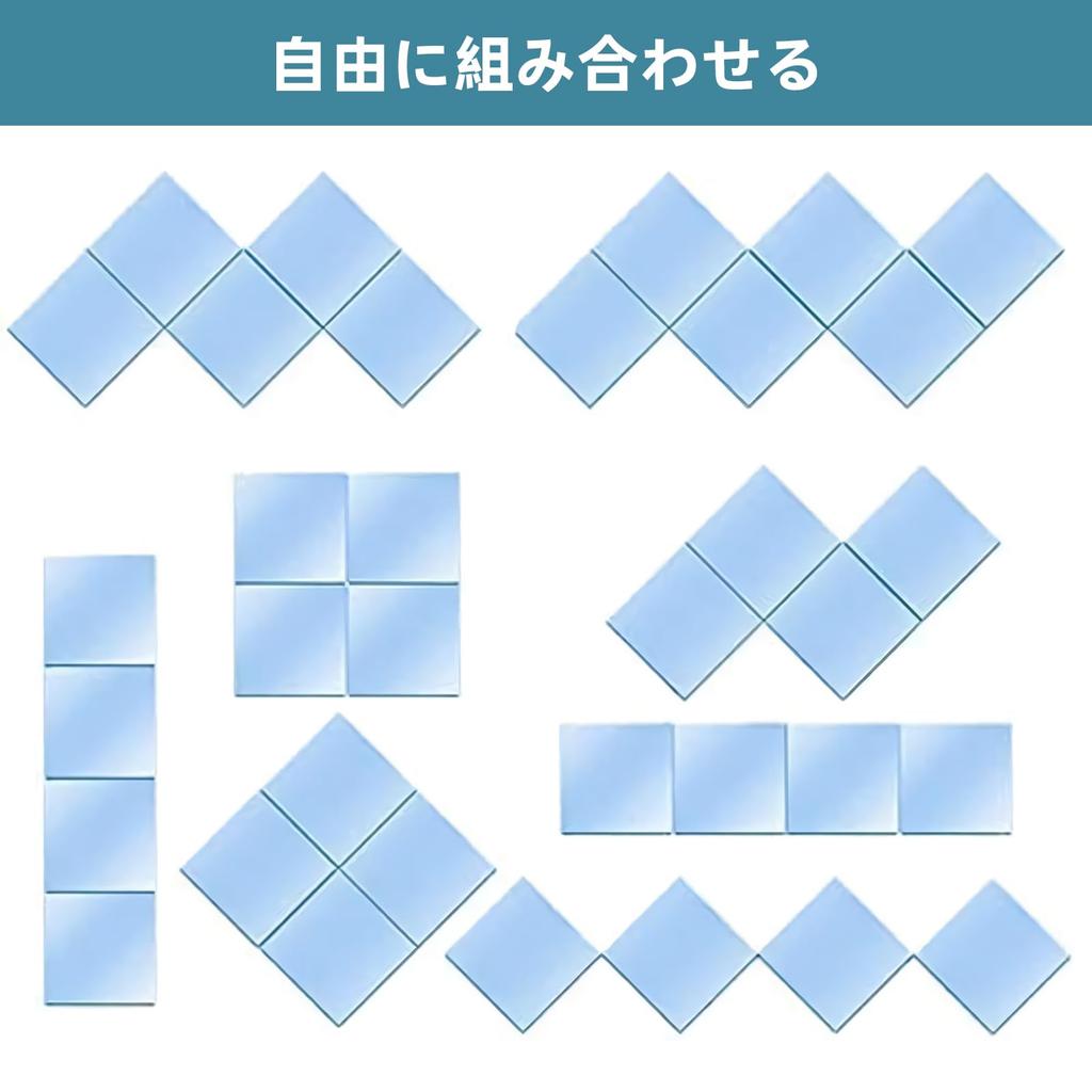 Set of 16 Stick Full Body 30cm X Unbreakable Mirror That Can Be Stuck Acrylic for Freely No Drilling Lightweight Pieces, On, Mirror, 30cm, Anywhere,