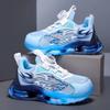 Boys Winter Warm Fleece-Lined Sneakers With Rotating Buckle Closure Basketball Running Indoor Sports