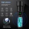 1PC Strong Light Flashlight Zoom Rechargeable Flashlight High Brightness Intelligent Built-in Large Lithium Battery Durable