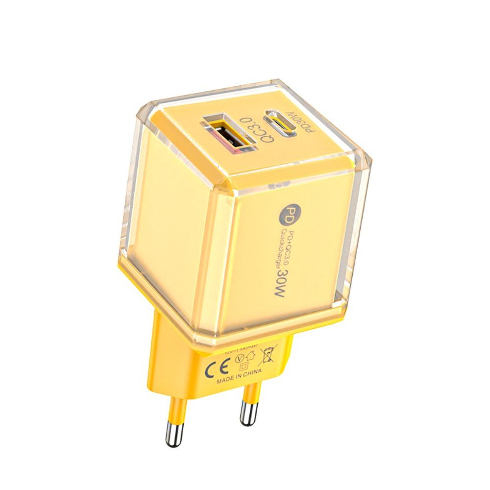 Universal Multi Ports PD30W Charger Plug USB A+C EU/US Phone Charger Adapter Fast Charging PD QC3.0 Quick Charge Adapter