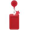 1pc Colorful Sliding Id Badge Holder Retractable Flower Charm Credit Pass Doctor Nurse Teacher Office Worker Daily Accessory