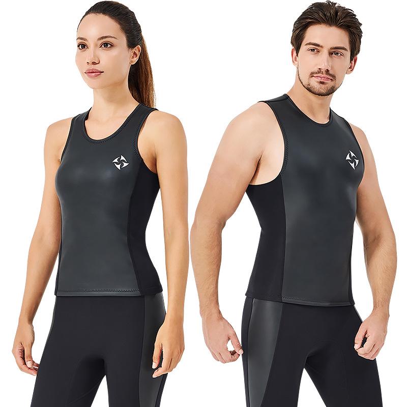 2MM Men's & Women's Sleeveless Smoothskin Wetsuit Vest - Sun Protection & Jellyfish Shield for Snorkeling & Surfing
