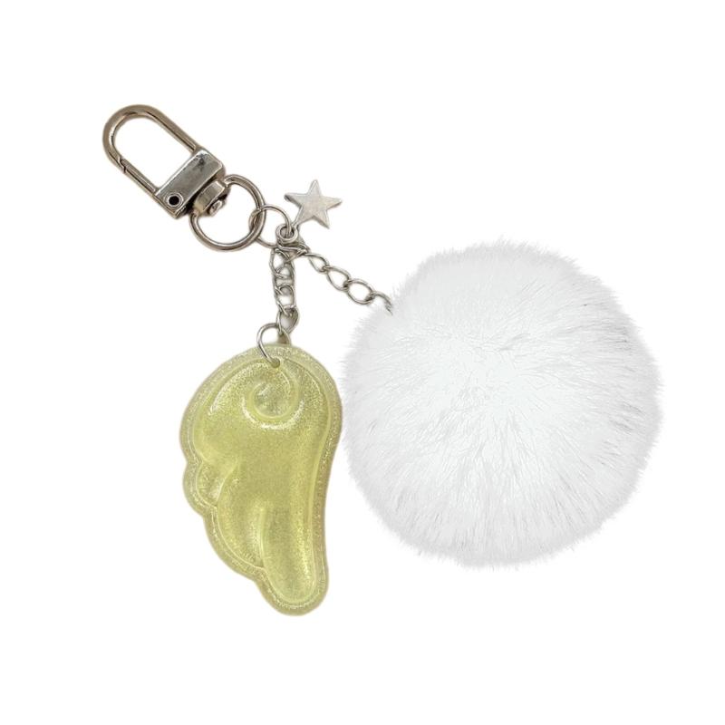 Cute Angel Star Keychain Key Accessory Practical Key Holder Cartoon Key Jewelry Alloy Texture Suitable for Woman Girls