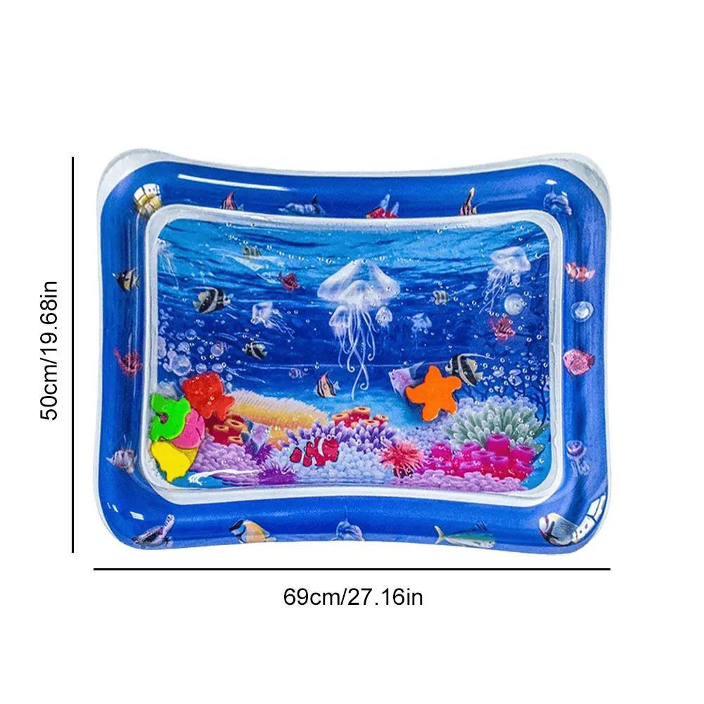 Water Sensor Play Mat for Cats Sensory Water Playmat Cat Toys Thickened Sleeping Water Pad ummer Dog Cooling Mat Pet Supplies