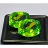 21-23 Ct Natural Peridot Green Fancy Cut Pair Fabulous Certified Loose Gemstone