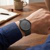 BUREI Mens Watch Simple Waterproof Analog Popular Wristwatch Brand Stylish Milanese Mesh Belt (Dark Gray)