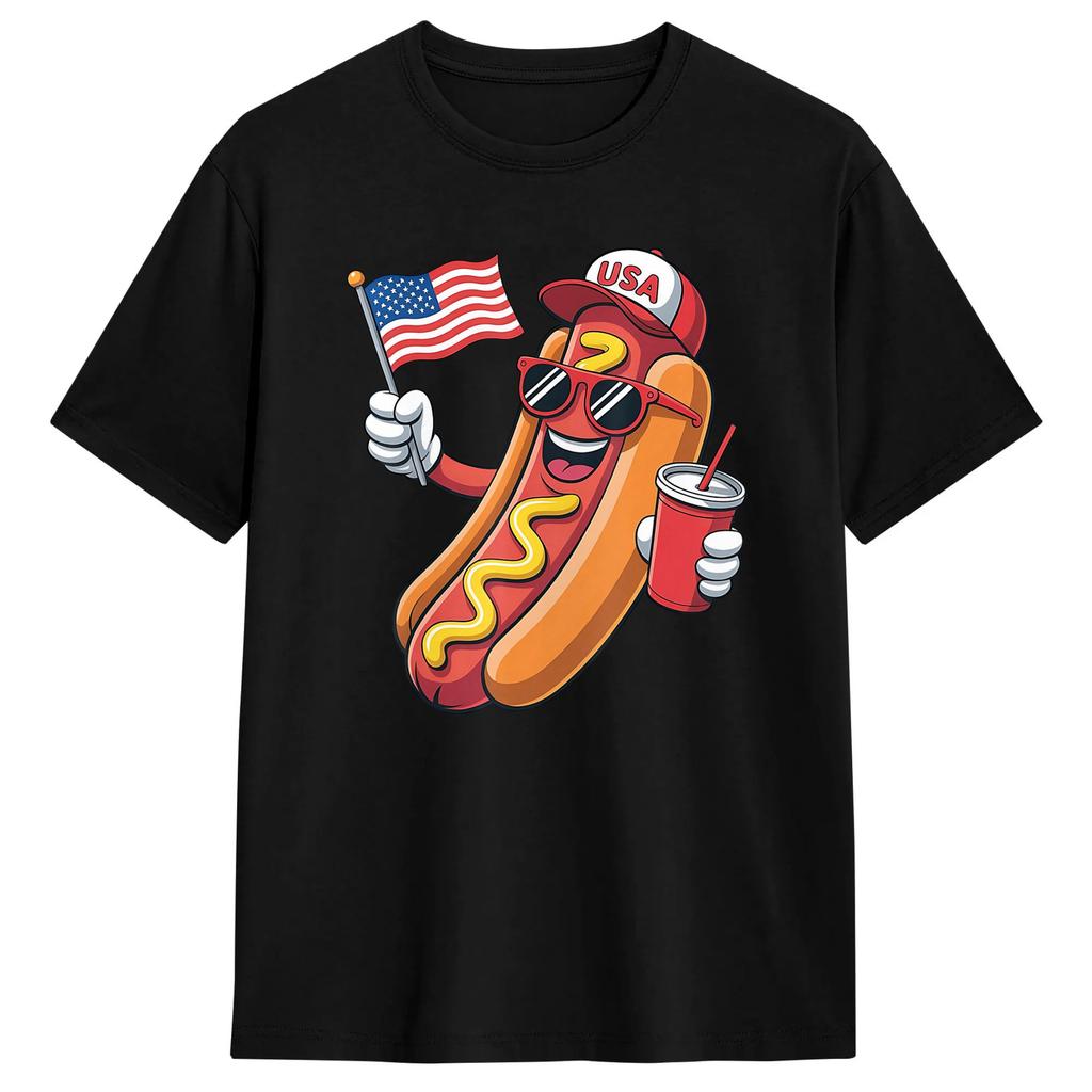 Funny Bad Day To Be A Hotdog 4th Of July Independence Day T Shirt Summer Fashion T Shirts Cotton Oneck Plus Size 5xl Top Tees
