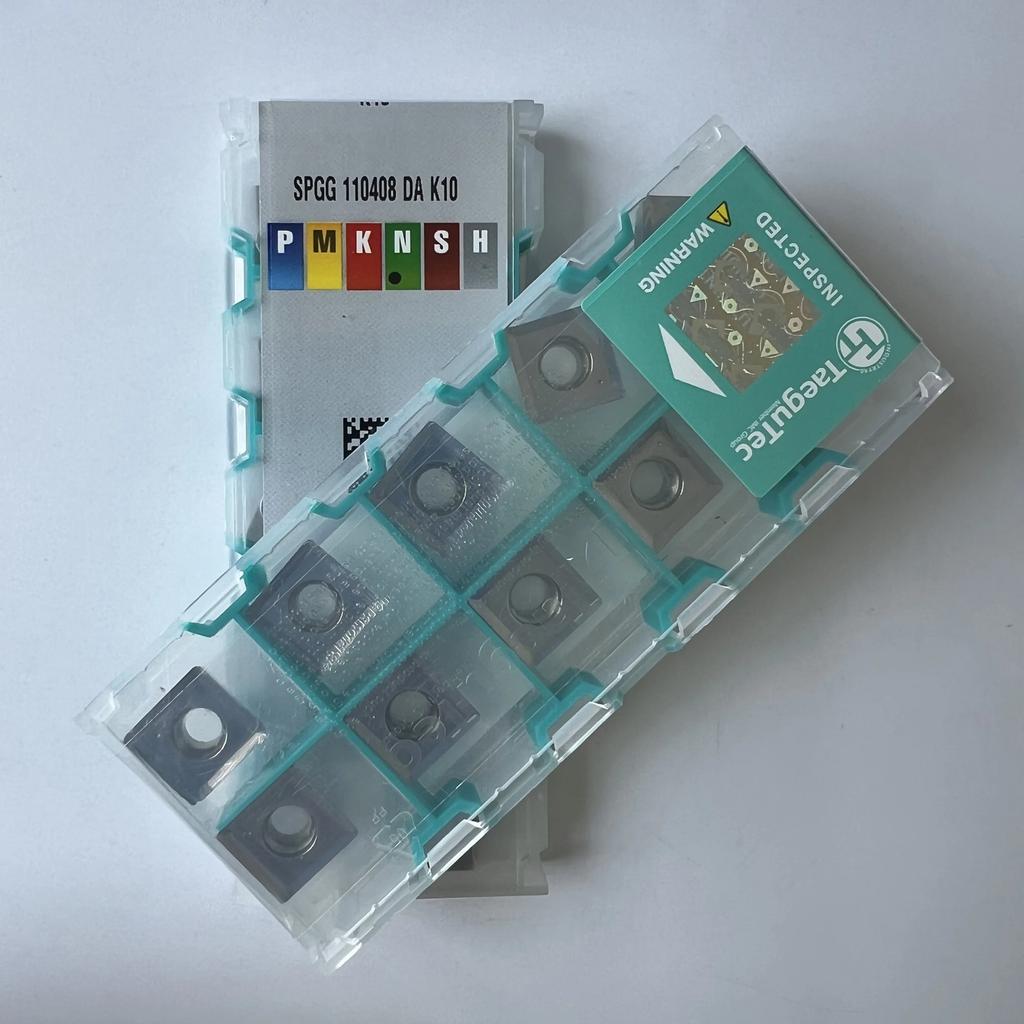 TaeguTec / SPGG110408DA K10 / Original carbide blade 10 Pcs