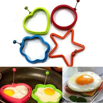 1 Stück Silikon Spiegelei Pfannkuchenring Omelett Spiegeleier Runde Herzförmige Eierform zum Kochen Frühstück Bratwerkzeuge OK