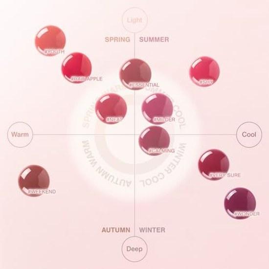 3CE Drop Glow Gel Soul Shine Lip Tint Lipstick Korean Cosmetics