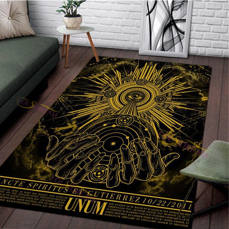 Freimaurer-Teppich, Freimaurer-Illuminati-Ring-Teppich, großer Teppich, Teppiche mit allsehendem Auge, Teppiche für Wohnzimmer, Teppiche, Fitness-Haustiermatte