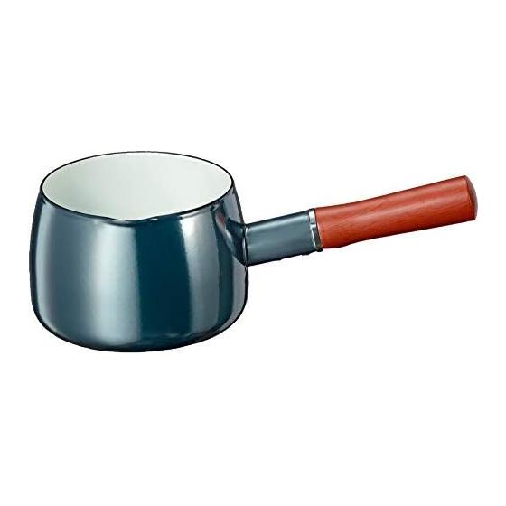 Takagi Metal Enamel Milk Pan 14cm 1.2L Onyx Blue ONB-14M