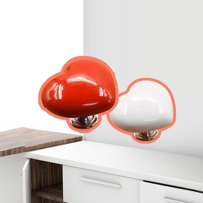 1 PC Heart Shaped Plastic Handle Toilet Press Button Bathing Room Decor Water Push Switch