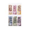 20PCS Colored Long Floral Stickers Paper Collage Stationery Decor Hollow Relief Craft  Scrapbooking