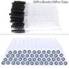 100 Stück Diamant Augenbrauenbürstenröhrchen Leer Wiederverwendbar Wimpern Mascara Stäbchen Hülle Austauschbare Kristall Wimpernbürste Staubdicht Make-up Werkzeug