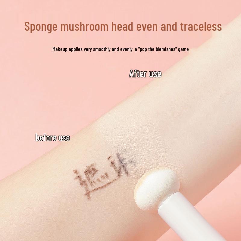 Mushroom Head Dual-Use Makeup Brush for Seamless Blending – Wet & Dry Concealer Application