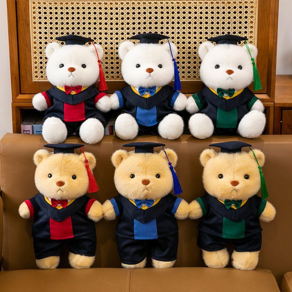 Removable Outerwear Doctor Cap Graduation Bear Doll Sitting Bear Plush Doll  Graduation Season