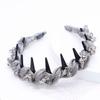 Women Headband Faux Crystal Decor Twist Cloth Hair Hoop Bright