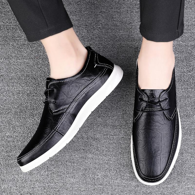 Spring autumn Gentleman Oxfords Leather Shoes lace up outdoor Luxury Goods Men Shoes Fashion Casual Formal Business Male flats