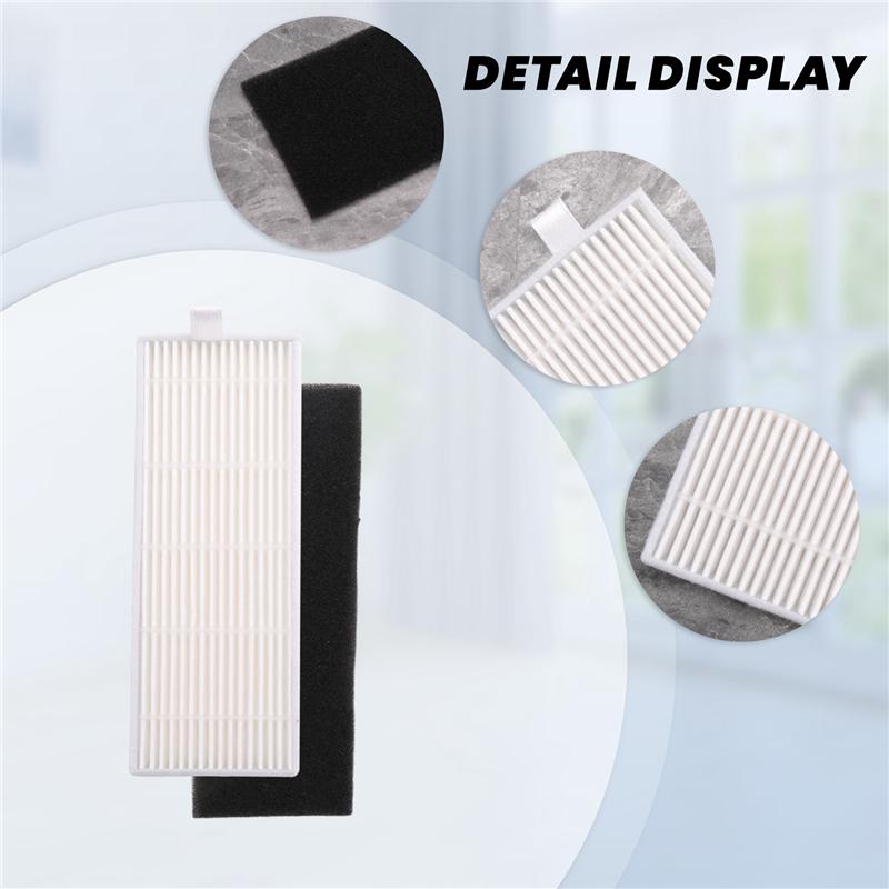 B69A NEW 5Pcs Sponge + 5Pcs Hepa Filter For Replacement Chuwi Ilife A4 Robot Vacuum Cleaner