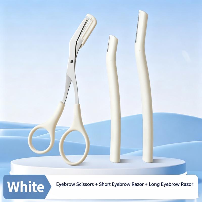 1/3PCS Eyebrow Trimmer Makeup Tools Stainless Steel Eyebrow Scissors with Comb Hair Removal  Eyebrows Shaping Makeup Tools