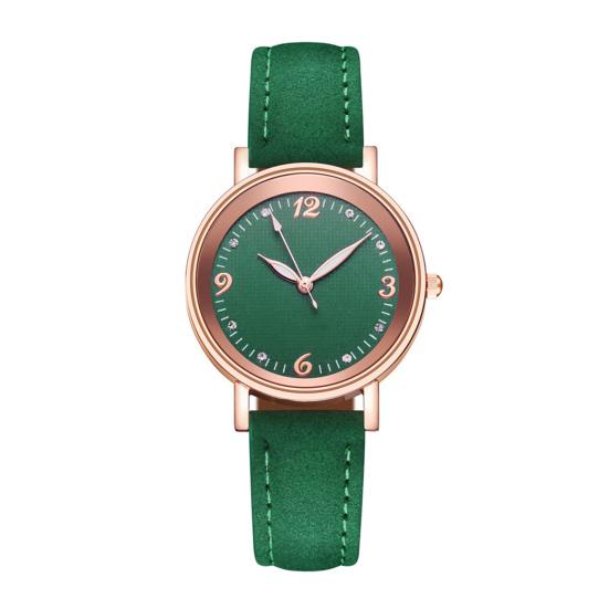 Women Faux Leather Strap Watch Luminous Round Dial Analog Watch Minimalist Ladies Casual Formal Wristwatch Gifts for Her