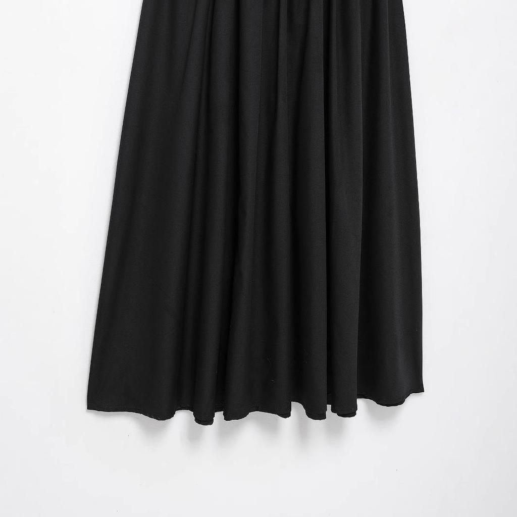 2025 Spring Women's European & American Style Slimming Sleeveless Solid Color Crossover Vest Dress