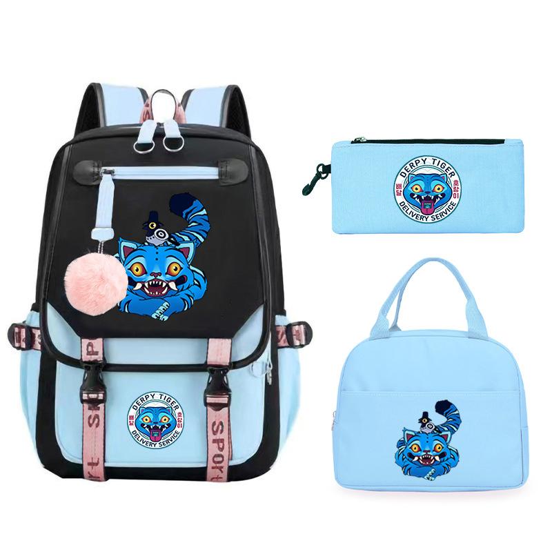 The Witch Hunter Girl Group Has the Same Peripheral Cartoon Korean Version Schoolbag Set, Cross-border Campus Trend, Primary and Secondary School