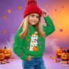 Kids' casual long-sleeved sweatshirt with Halloween print, suitable for holiday parties and everyday wear.