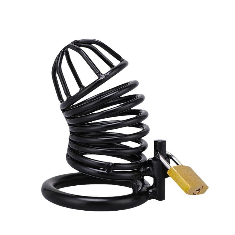 BDSM Bondagte Sex Toy Metal Male Chastity Device, Lockable Cock Cage for Ejacution Delays