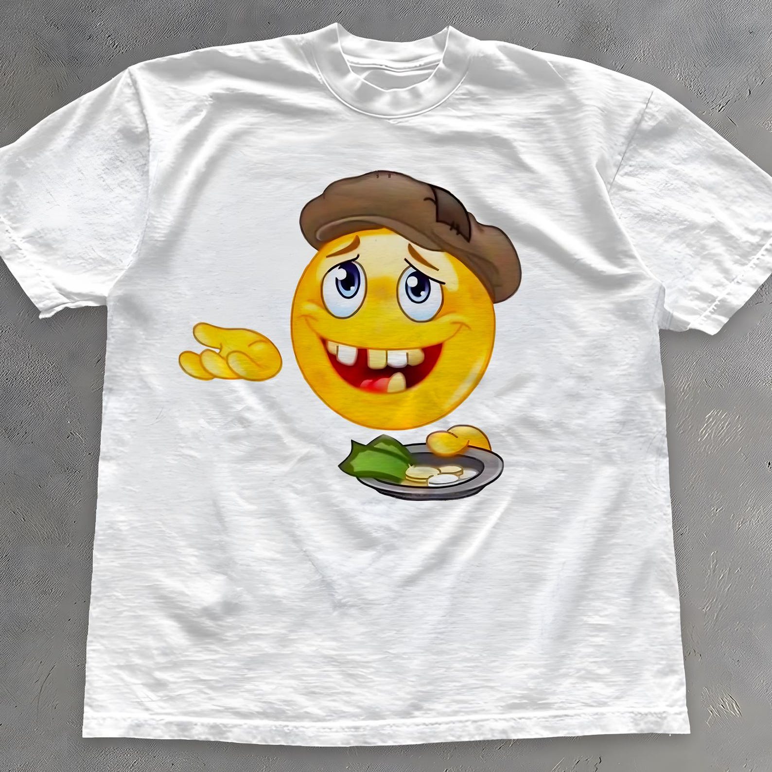Poor Emoji Meme Shirt - Funny Broke Tee - Gen Z Humor S