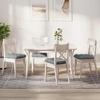 Seat Cushion Set 4 Pcs Light Grey 40 X 40 X 12 Cm Fabric