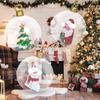Christmas Themed LED Lighted PVC Clear Balloon Double Layer Inflatable Festive Ball for Outdoor Party Display Ornament Decor