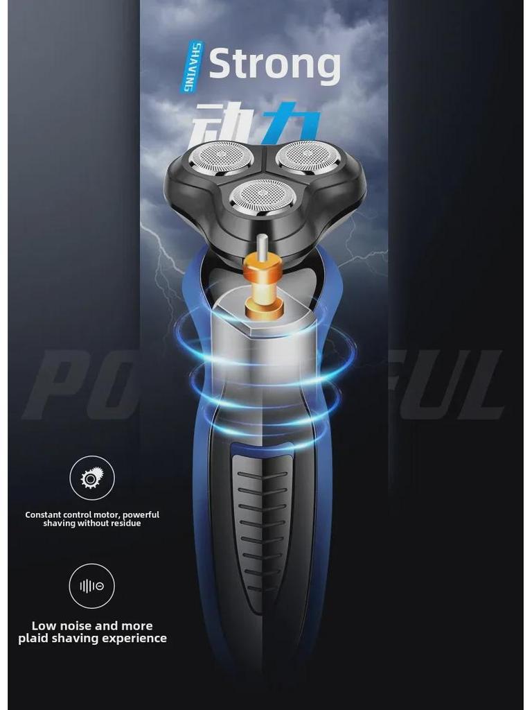 8D Multifunctional Men's Electric Shaver, Full-Body Washable, USB Car Charger Compatible