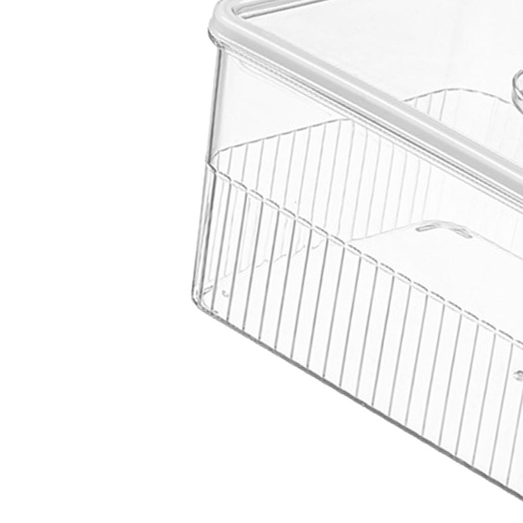 Refrigerator Storage Box with Lids Plastic Transparent Sealed Fridge Food Storage Containers for