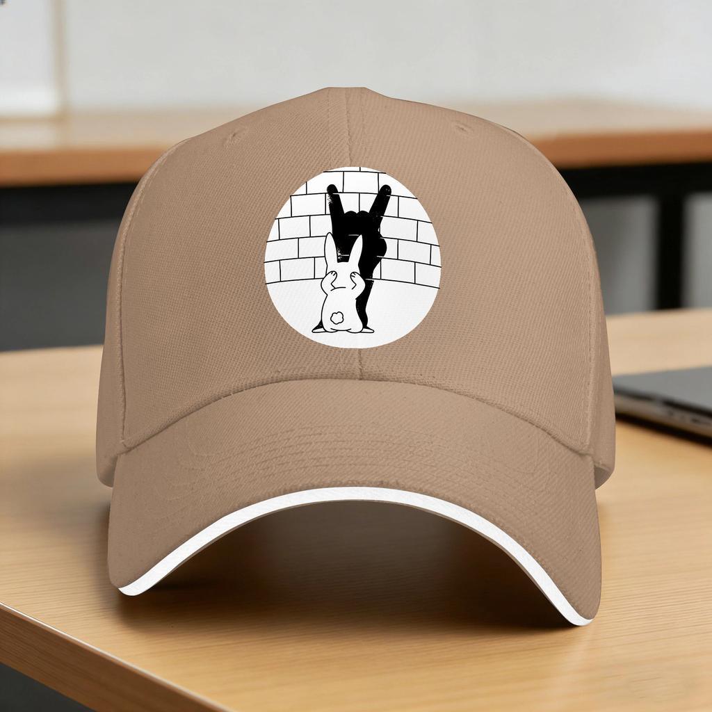 Funny Rabbit Baseball Cap Y2k Funny Trucker Hat Spring Unisex Unisex Outdoor Gym Snapback Cap