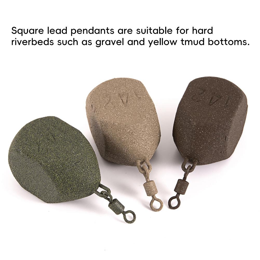 1PC 142G Ouli Fishing Fishing Lead Pendant With Rotating Ring Anti-Hanging Bottom Anti-Winding Lancet Square Lead Pendant