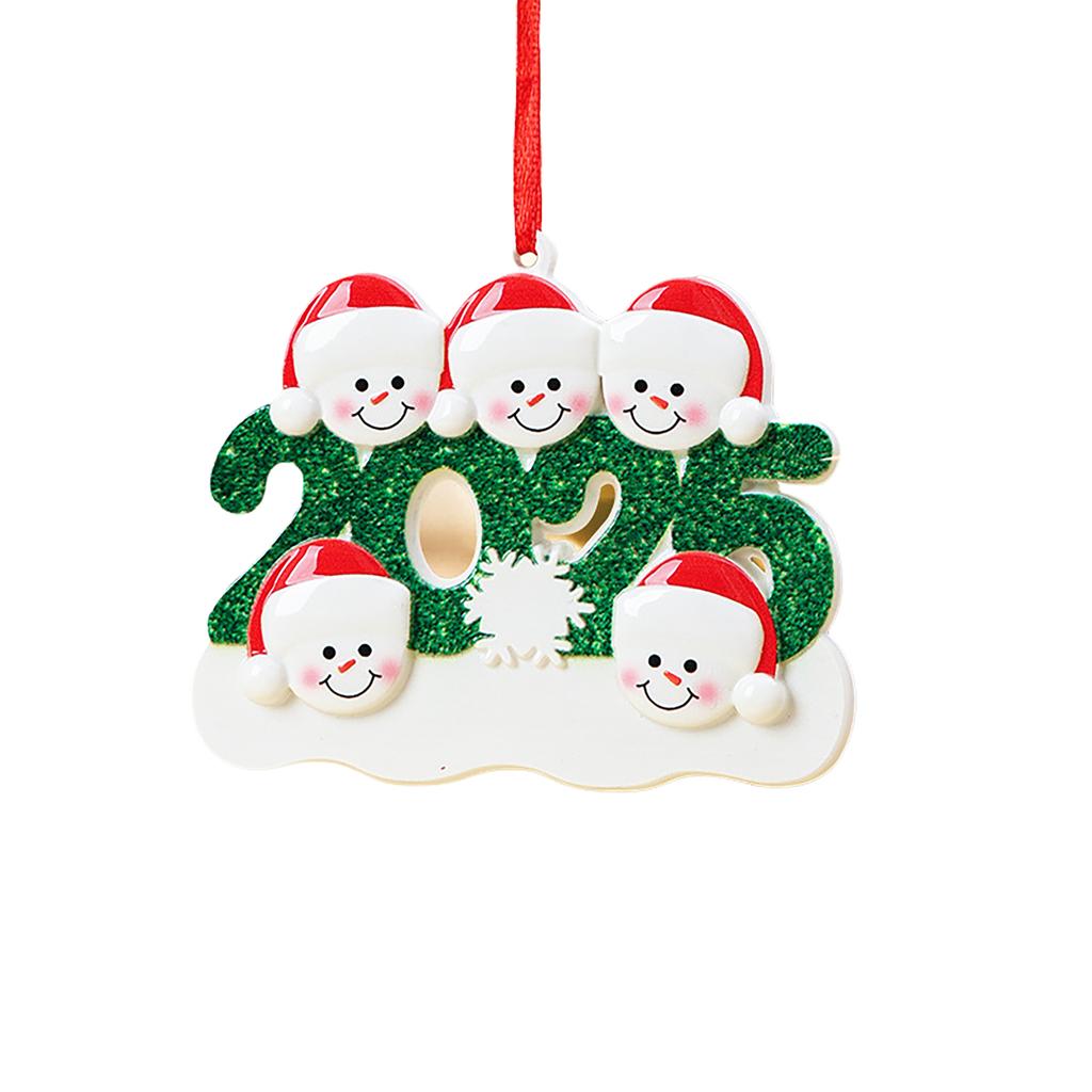 Personalisierte 2D Familienname Segnung Weihnachtsbaumschmuck Harzanhänger