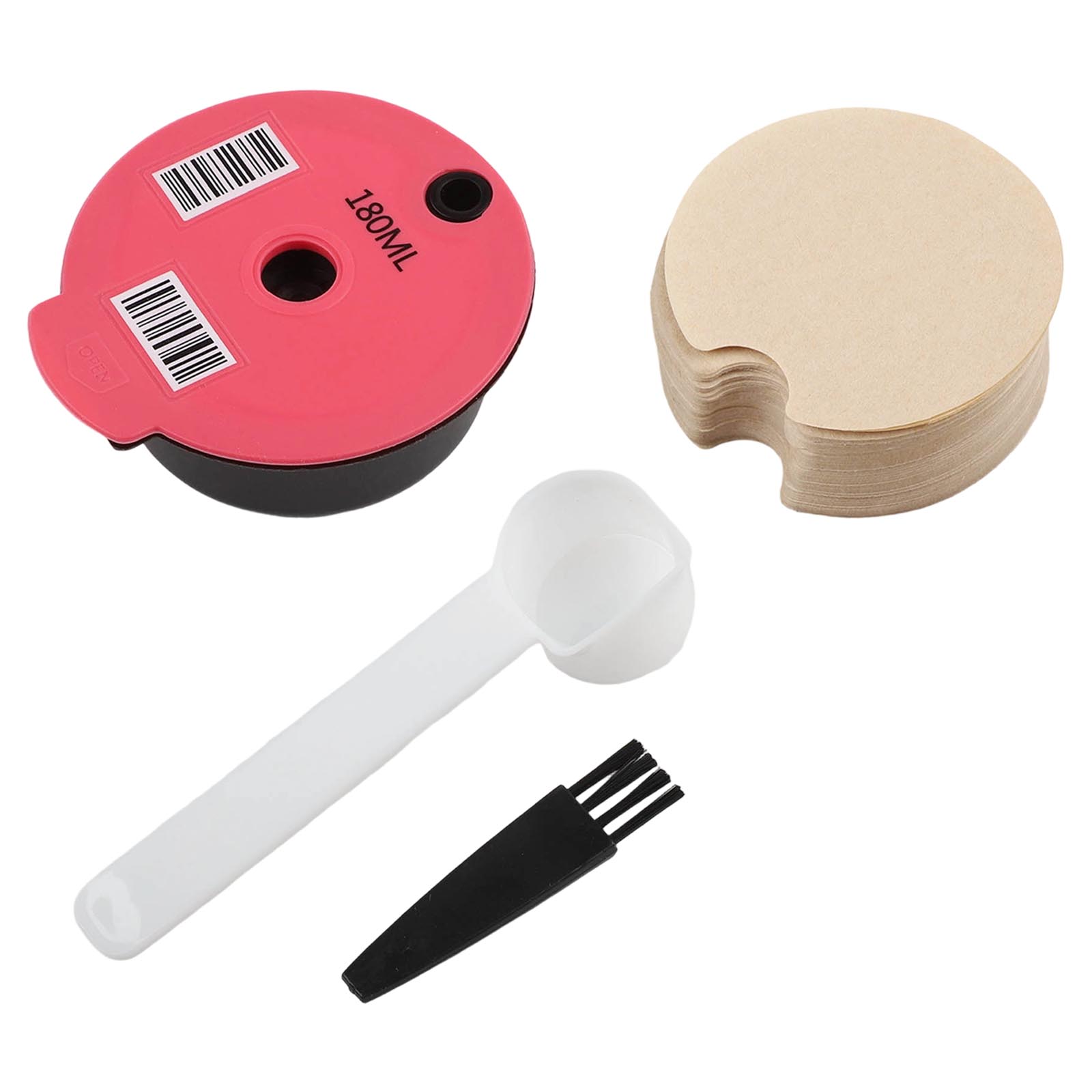 

Refillable Coffee Capsule for Bosch For Tassimo Espresso Machines with 60ml and 180ml Silicone Lids and Cleaning Tools