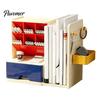 Multipurpose Art Supply Organizer Pen with Retractable Bookends And Pegboard, Multi-Functional Angled Makeup Adjustable for Book Brush Holder, Compact