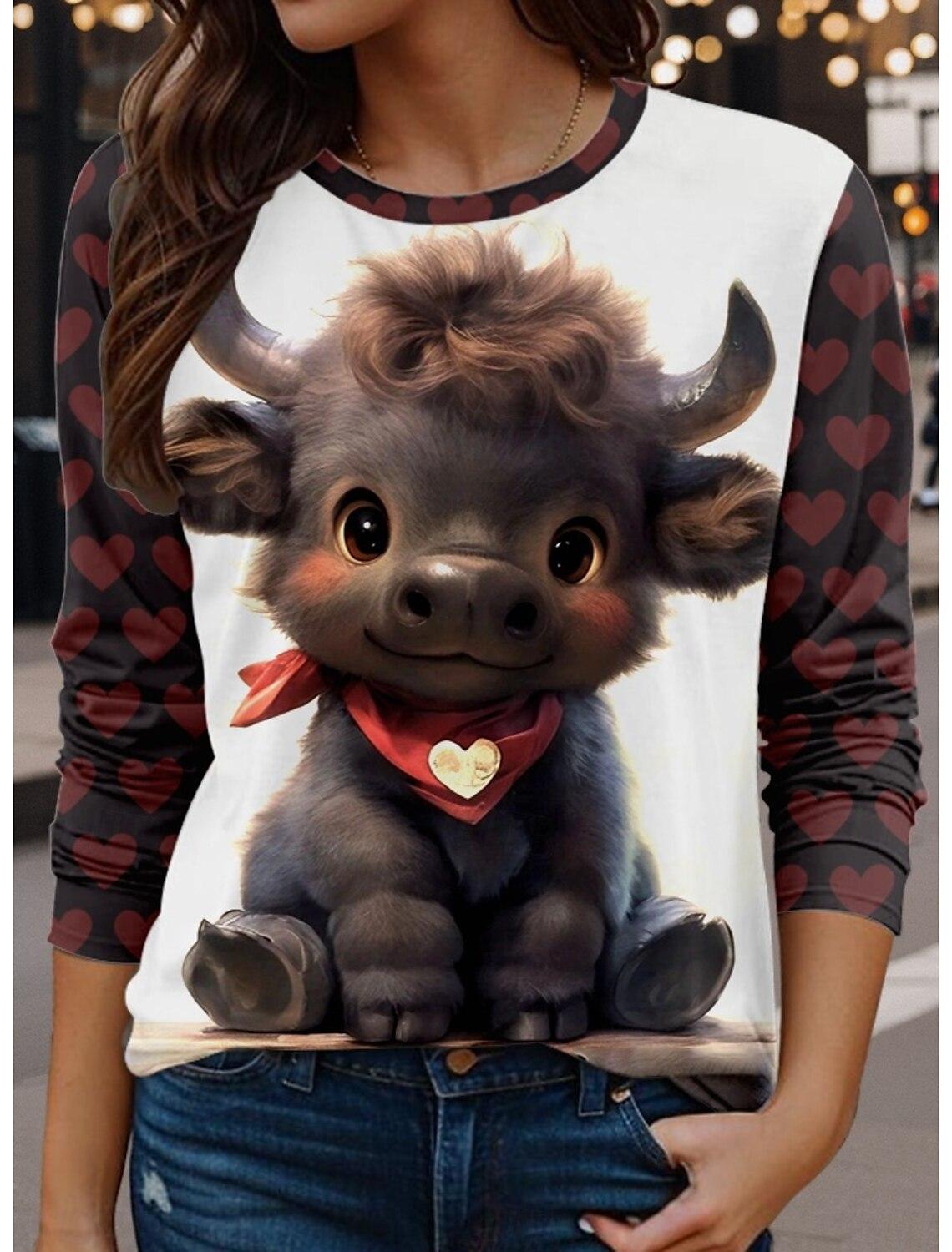 

Модная 3D-печать с забавным рисунком кота, футболка с длинным рукавом и круглым вырезом, женская одежда, повседневная одежда, женская одежда в стиле Харадзюку, пуловер 8XL