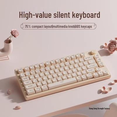 Ultra-Leise Kabelgebundene Gaming-Tastatur mit Mechanischem Gefühl für E-Sports & Bürogebrauch, Ideal für Jugendliche & Erwachsene am Computer oder Laptop