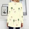 Ladies V Neck Plus Size Long Sleeve Blouse Soft Loose Tops For Casual Outdoor Activities