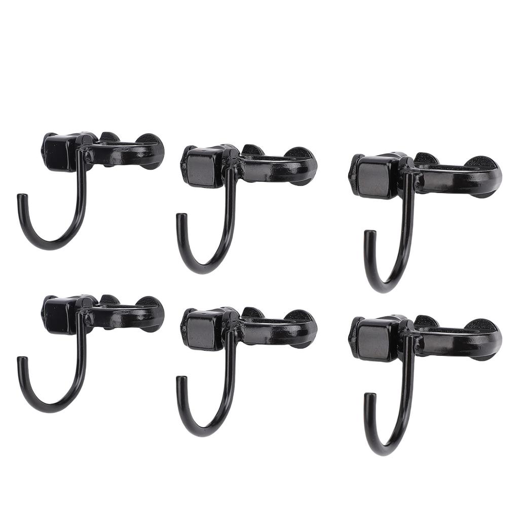 6 Peças Gancho Trilho L Acessório de Amarração Pino Duplo Aço Carbono para Caçamba de Caminhonete Reboque Controle de Carga Pickup RV ATV