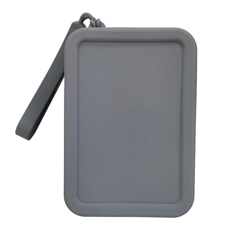 

Квадратный силиконовый чехол для хранения косметических средств для губной помады, вместительный дорожный держатель для кистей для макияжа, портативный водонепроницаемый органайзер для косметики