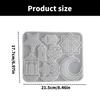 Silicone Crafting Mold Moon and Star Pendant Making Molds Silicone Crafting Supply Eid Theme for Jewelry and Home Decors